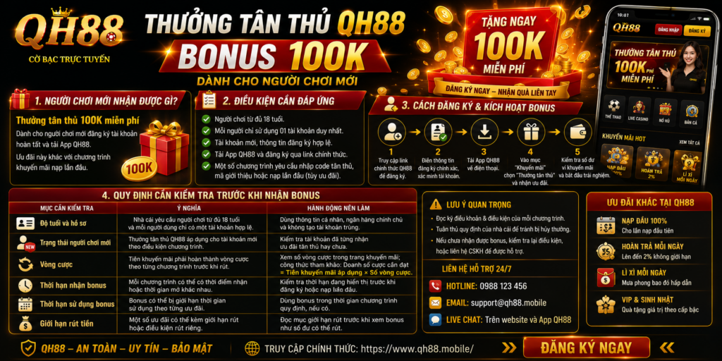 Thưởng tân thủ QH88